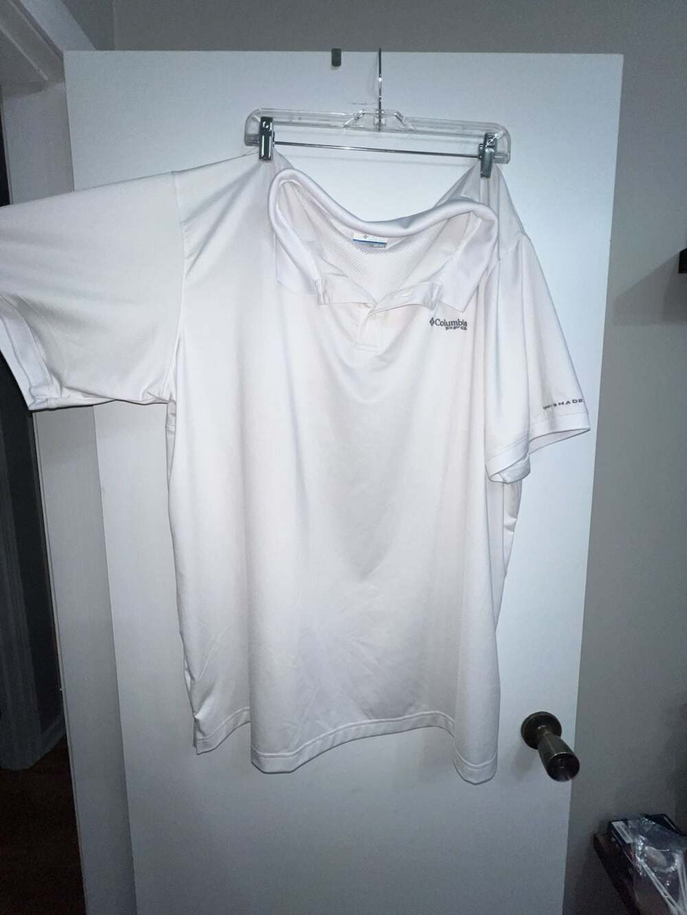 Columbia PFG Men's White Omni-Shade Short Sleeve Fishing Polo Shirt 3XT